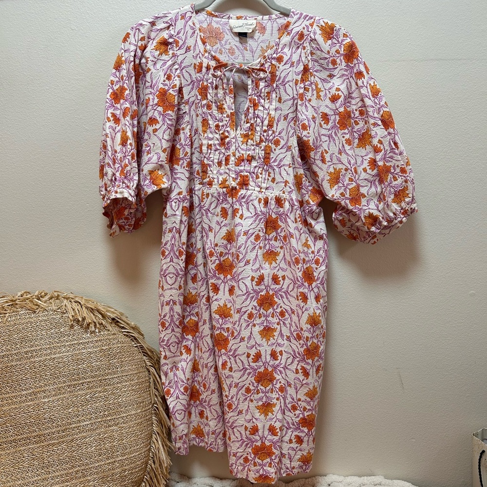Multicolor Floral Puffed Sleeve Top/Mini Dress